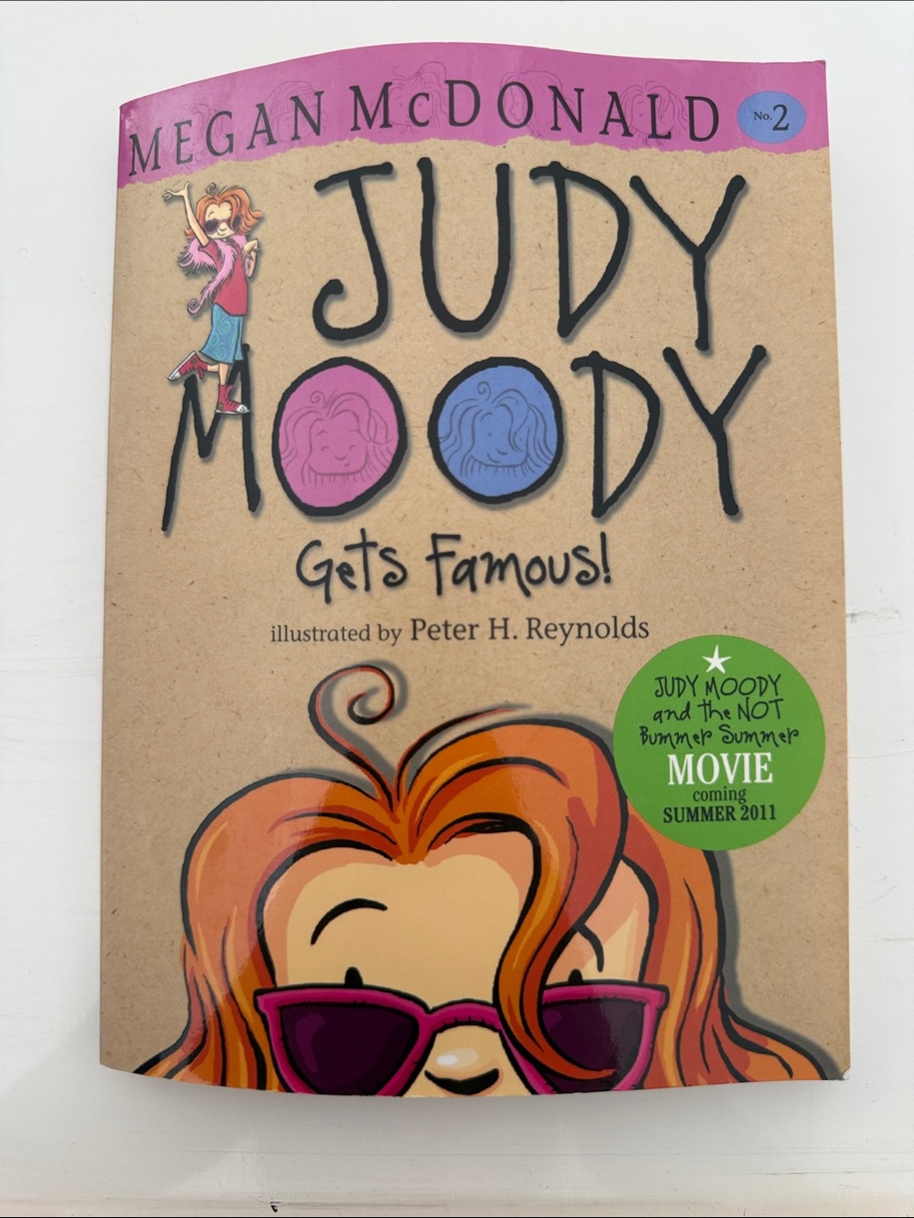 Judy Moody Gets Famous! by Megan McDonald - Pink & Blue Cover